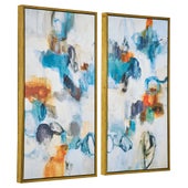 Casual Moments Framed Canvases, S/2