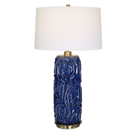 Zade Table Lamp, Blue