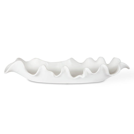 Ruffled Feathers Bowl, White