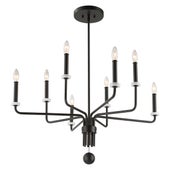 Ebony Elegance, 8 Lt Chandelier