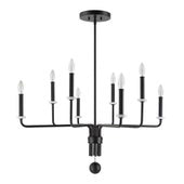 Ebony Elegance, 8 Lt Chandelier