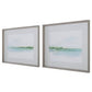 Green Ribbon Coast Framed Prints, S/2