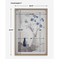 Blue Flowers In Vase Framed Print