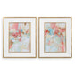 A Touch of Blush and Rosewood Fences Framed Prints, S/2