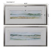 Panoramic Seascape Framed Prints, S/2