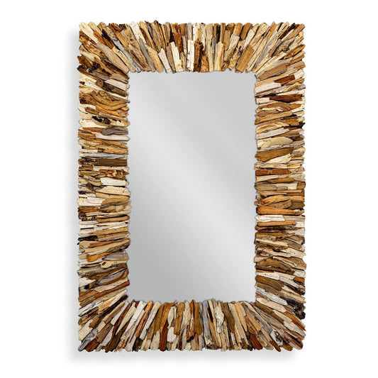 Teak Branch Mirror, Natural