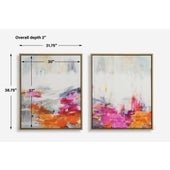 Color Theory Framed Canvases, S/2