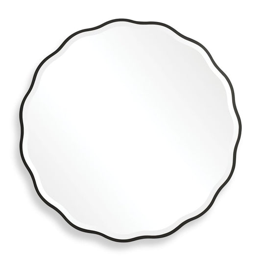 Aneta Round Mirror, Black