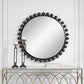 Cyra Round Mirror, Black