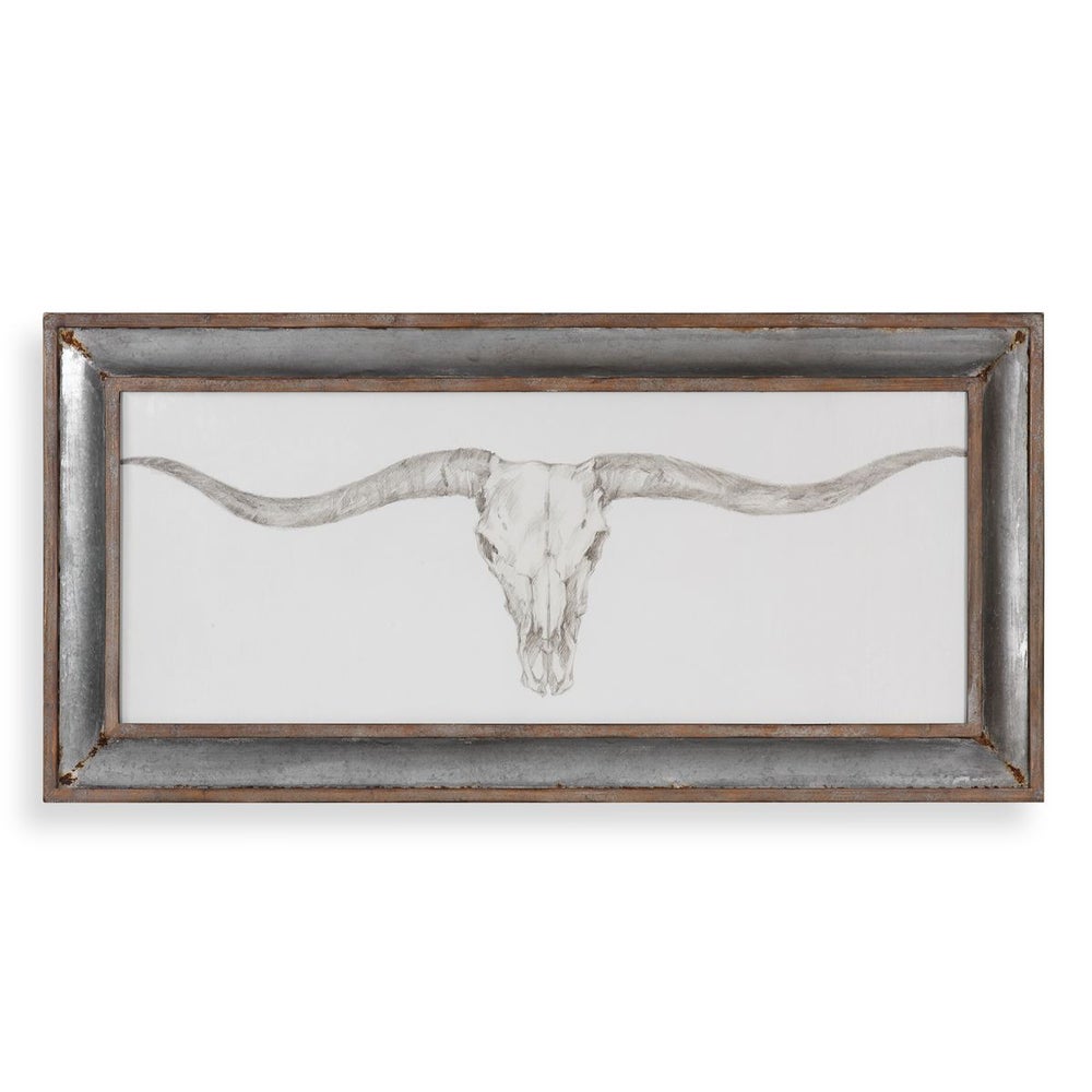 Western Skull Mount Framed Print