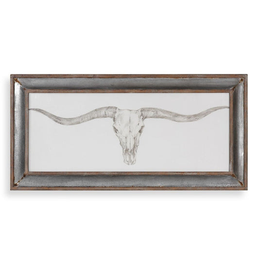 Western Skull Mount Framed Print