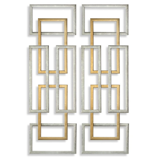 Aerin Metal Wall Panels, S/2