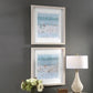 Sea Glass Sandbar Framed Prints, S/2