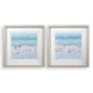 Sea Glass Sandbar Framed Prints, S/2