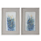 Indigo Florals Framed Prints, S/2