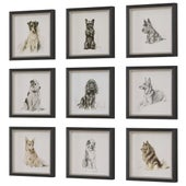 Loyal Companion Framed Prints, S/9