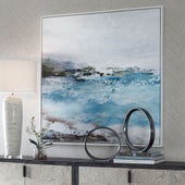 Blue Essence Framed Canvas