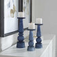 Cassiopeia Candleholders, Midnight Blue, S/3