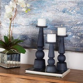 Cassiopeia Candleholders, Midnight Blue, S/3