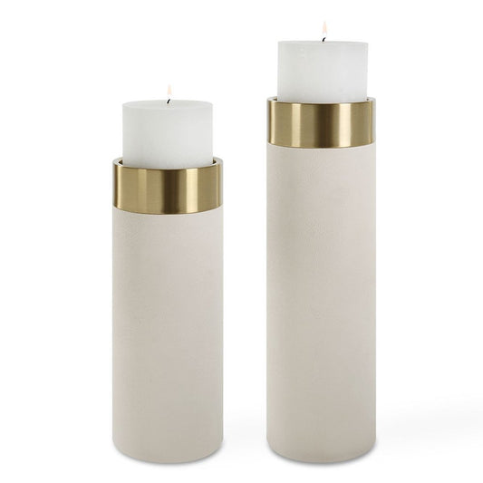 Wessex Candleholders, White, S/2