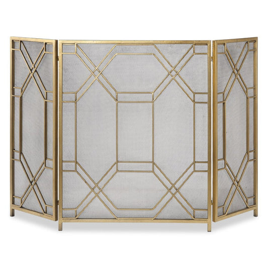 Rosen Fireplace Screen, Gold