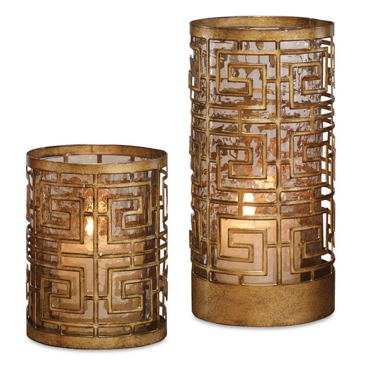 Ruhi Hurricane Candleholders, S/2