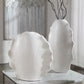 Ruffled Feathers Vases, White, S/2