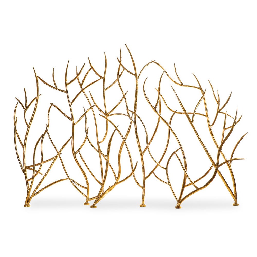 Gold Branches Decorative Fireplace Screen