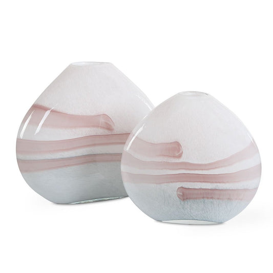 Blush Swirl, Vases, S/2