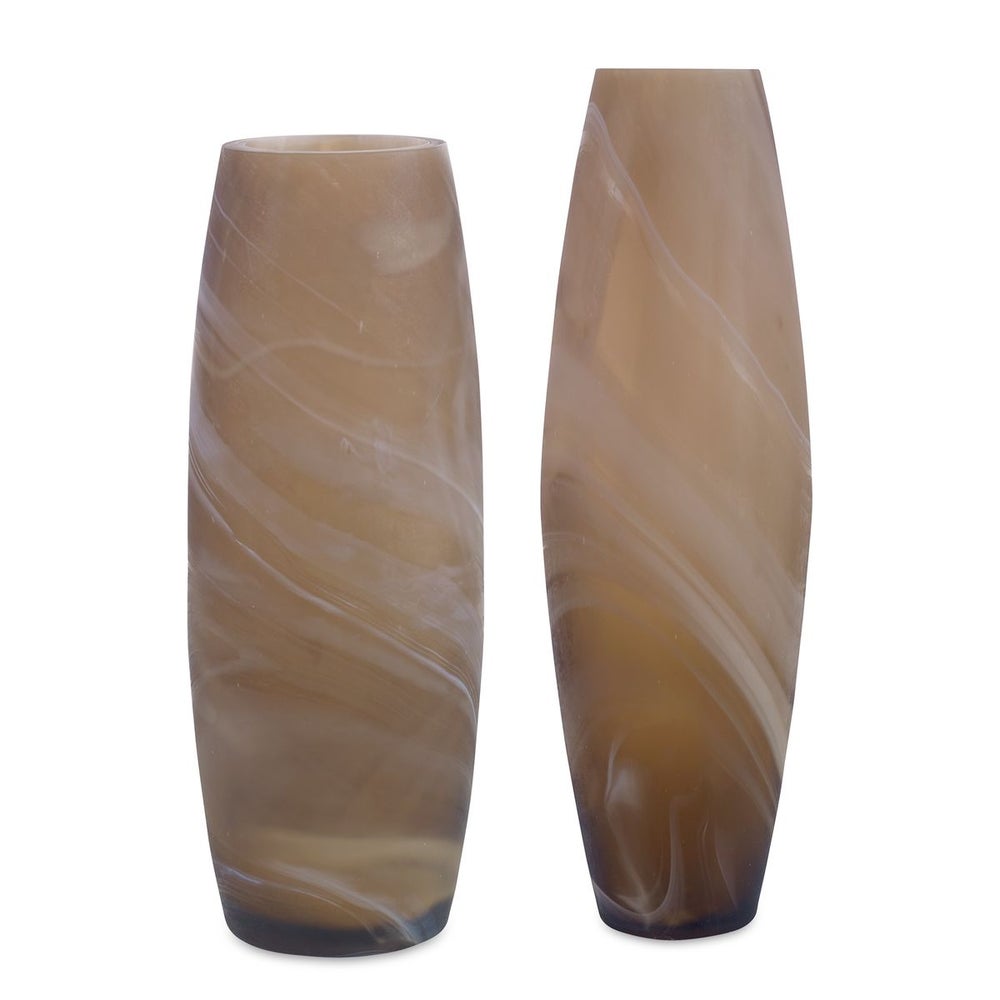 Delicate Swirl Vases, S/2