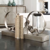 Lounging Reader Bookends, S/2