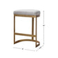 Ivanna Counter Stool, Gold - Beige