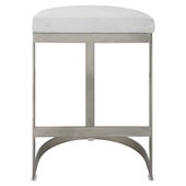 Ivanna Counter Stool, Silver - White