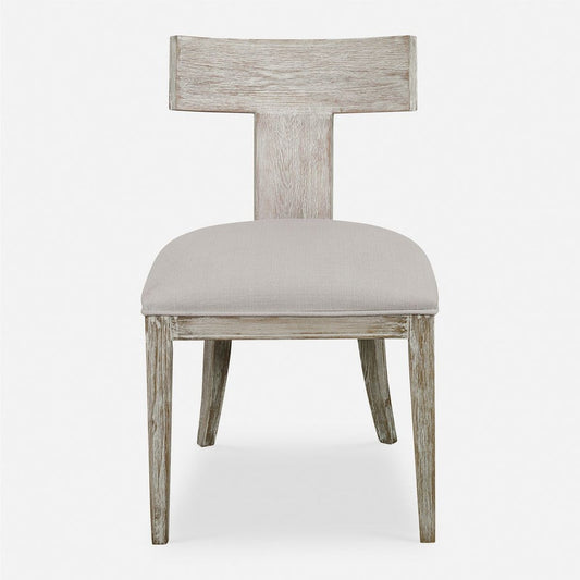 Idris Armless Chair, White, 2 Per Box, Priced Each