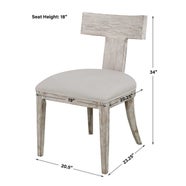 Idris Armless Chair, White, 2 Per Box, Priced Each