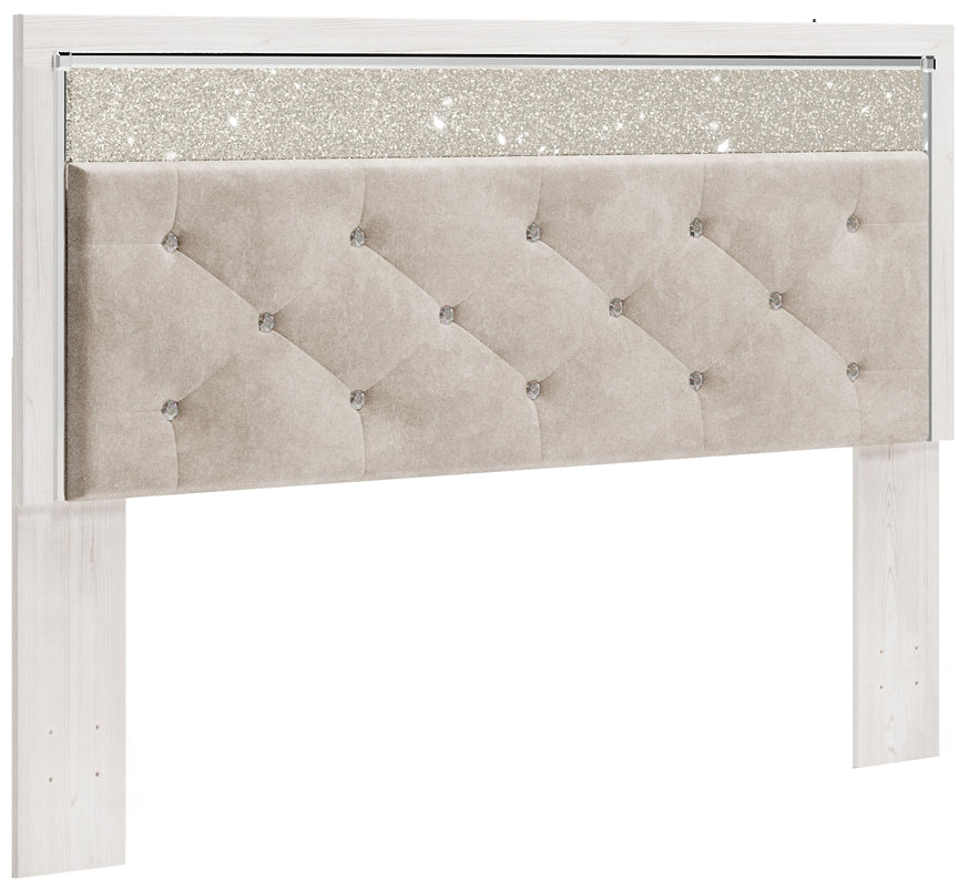 Altyra King Panel Headboard with Mirrored Dresser and 2 Nightstands