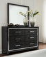 Kaydell Queen Upholstered Panel Storage Bed with Mirrored Dresser, Chest and Nightstand