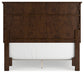 Danabrin Full Panel Bed with Mirrored Dresser and 2 Nightstands