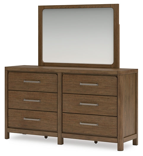 Cabalynn King Panel Bed with Storage with Mirrored Dresser and 2 Nightstands