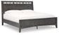 Montillan California King Panel Bed with Mirrored Dresser and Nightstand